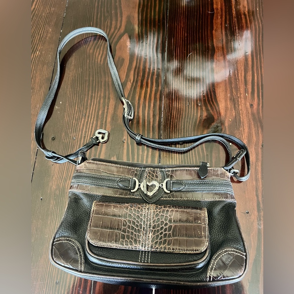 Brighton brown and black leather purse